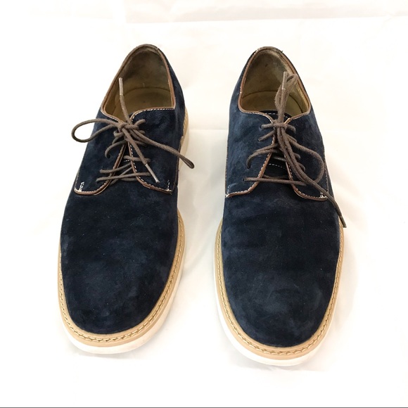 navy blue hush puppies shoes